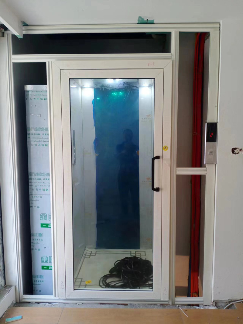 河北2层家用电梯安装现场